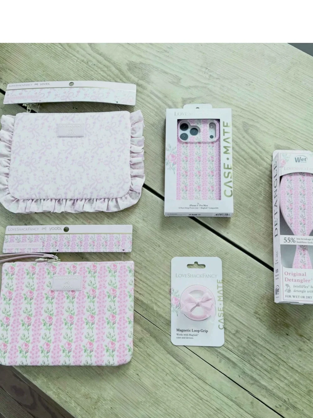 LoveShackFancy x Target - Yoobi Blooming Flat Zip Pencil Case with Strawberry